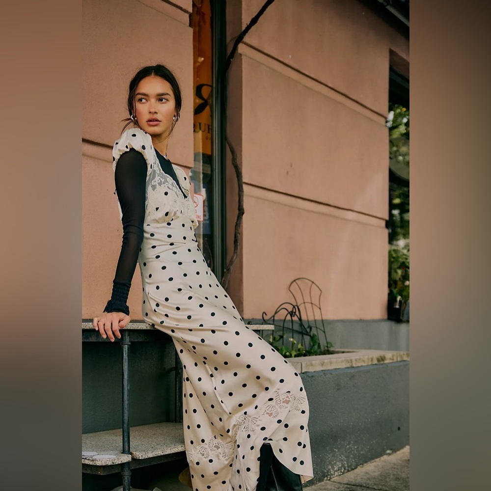 Free People Butterfly Babe Maxi Dress in Ivory Tea Combo - Picture 10 of 12